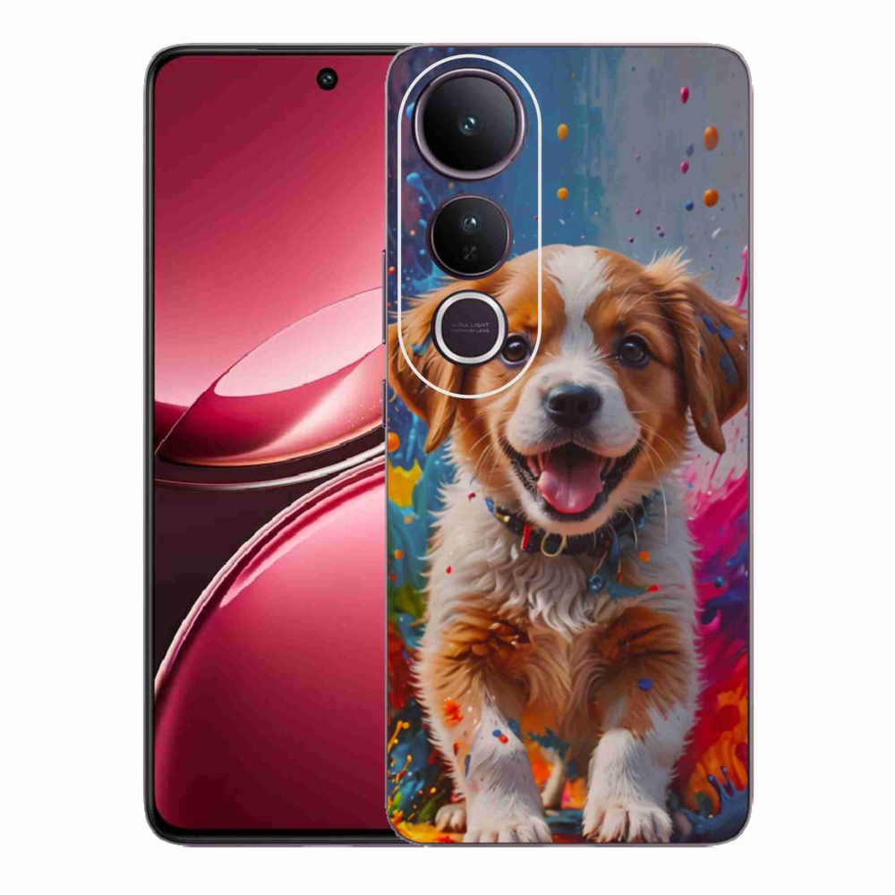 Gélburkolat mmCase a Vivo V50 Lite 4G/5G-n - aranyos kiskutya 3