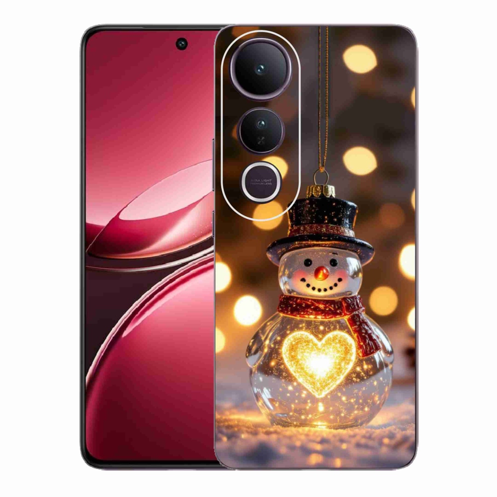 mmCase gél tok a Vivo V50 Lite 4G/5G-hez – világító karácsonyi hóember