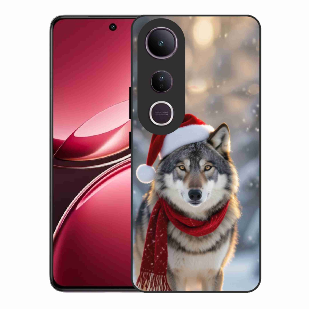 Gél borítás mmCase a Vivo V50 Lite 4G/5G-hez - Karácsonyi farkas