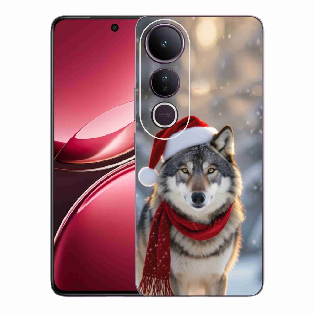Gél borítás mmCase a Vivo V50 Lite 4G/5G-hez - Karácsonyi farkas
