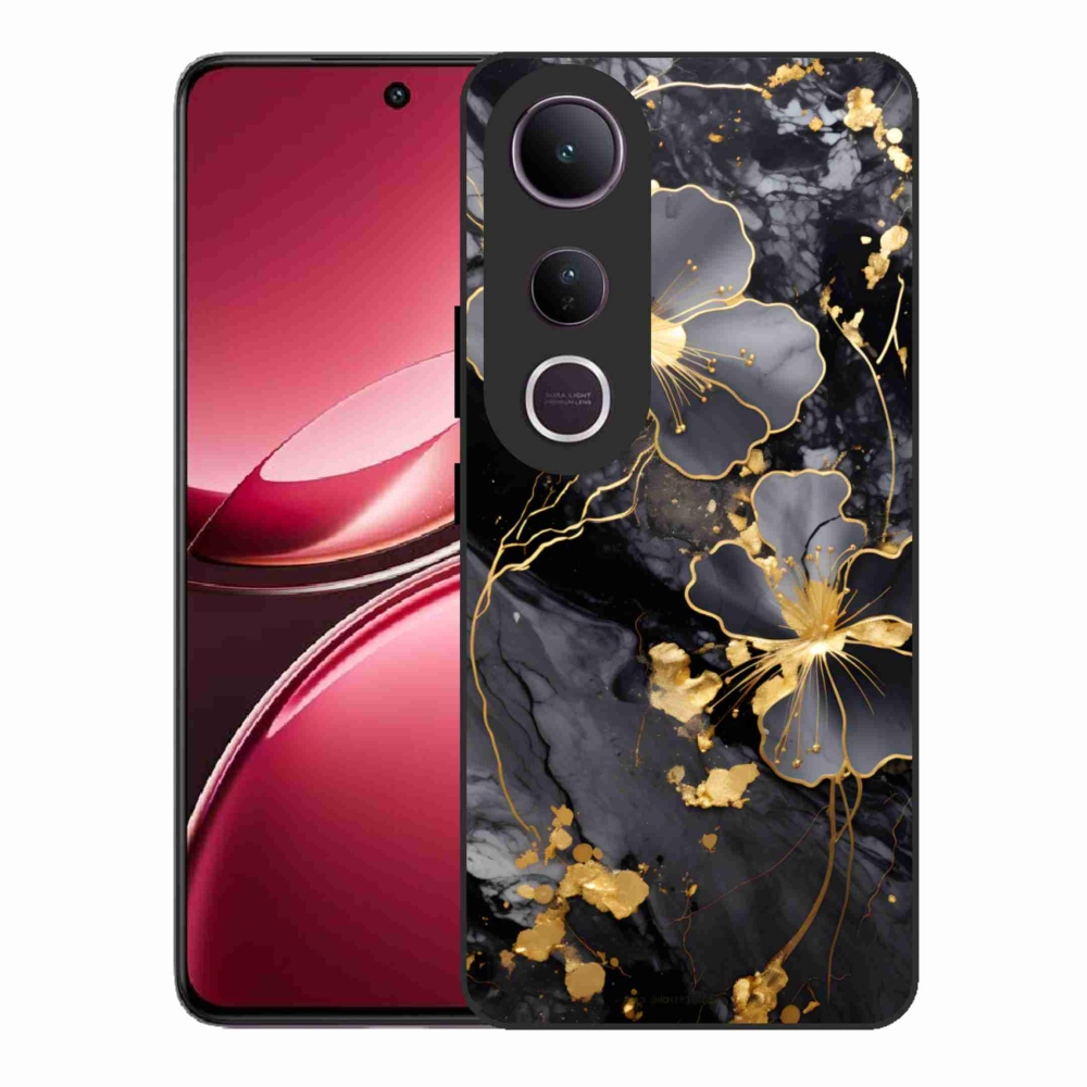 Gél borító mmCase a Vivo V50 Lite 4G/5G készülékhez - arany virágok