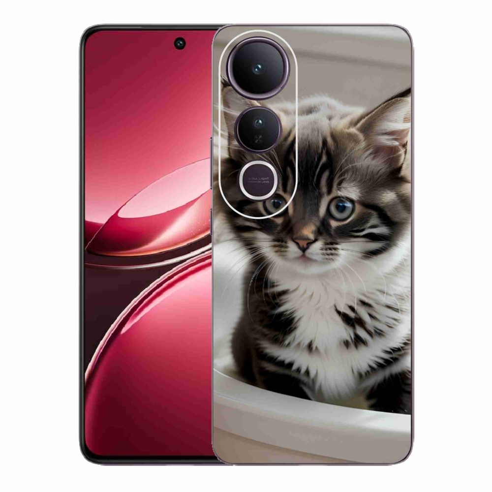 Gél borítás mmCase a Vivo V50 Lite 4G/5G készülékhez - kíváncsi cica