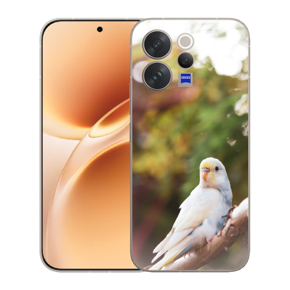 mmCase géltok a Vivo V70-hez – fehér papagáj