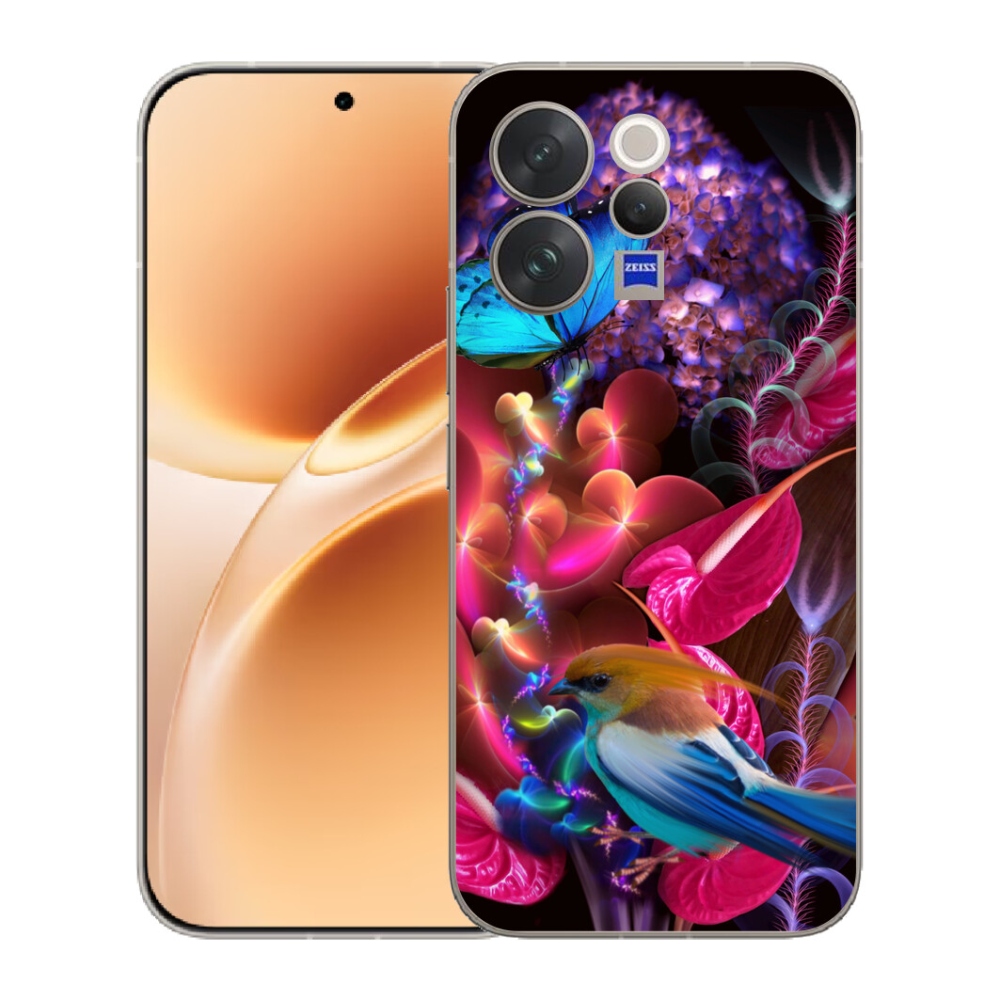 mmCase géltok a Vivo V70-hez – színes virágok