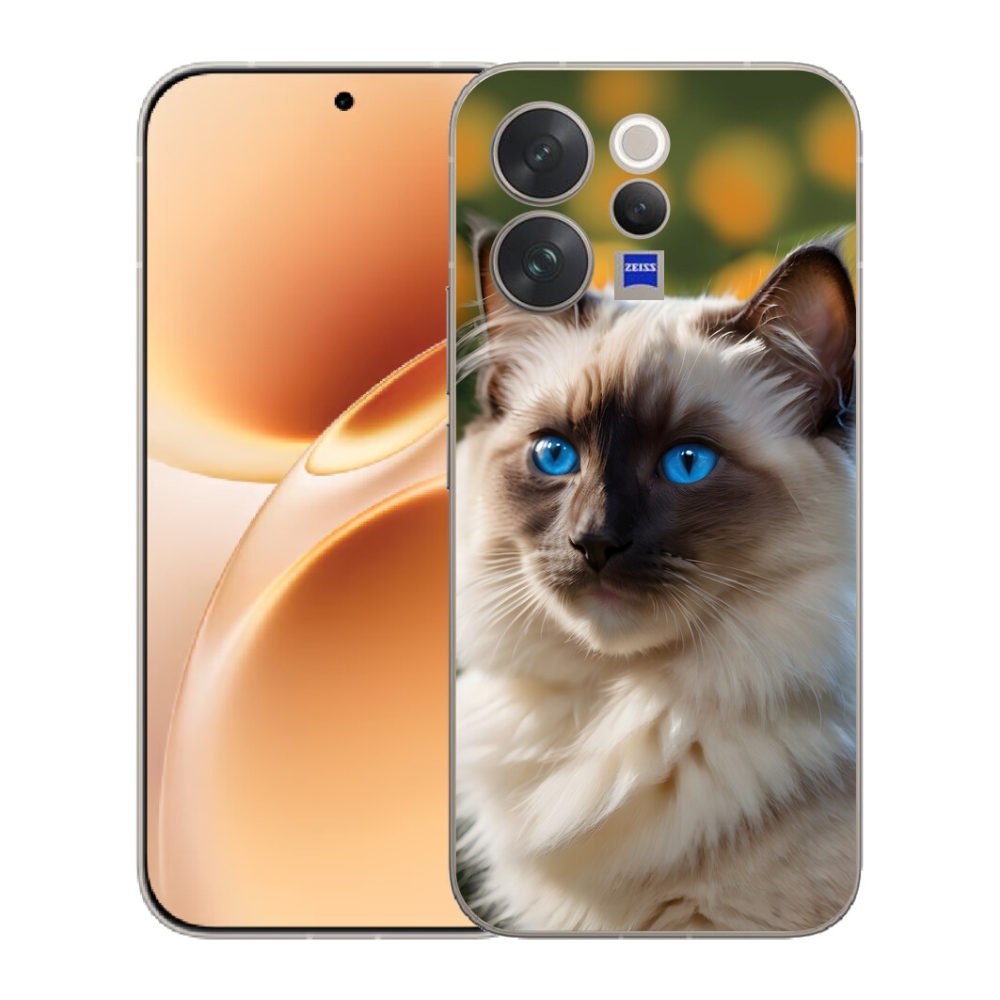mmCase géltok a Vivo V70-hez – fehér ragdoll