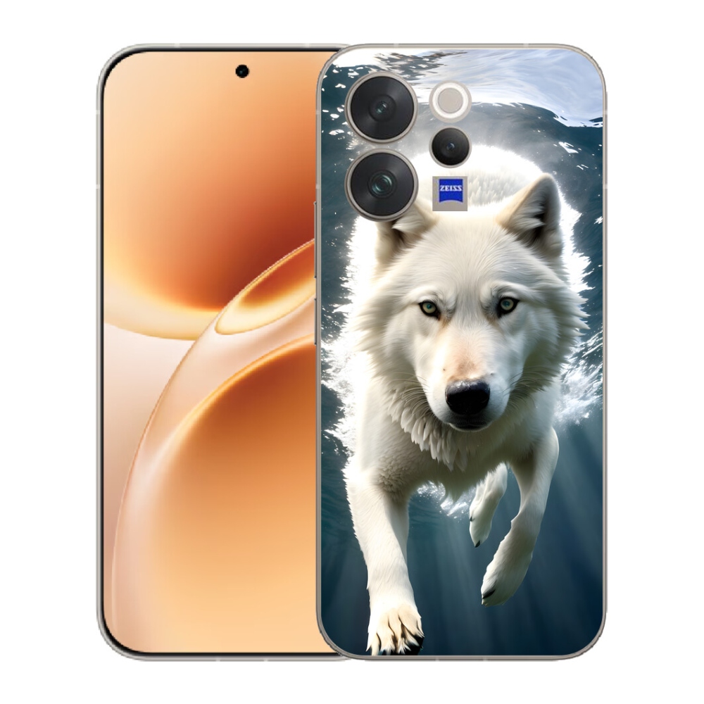 mmCase géltok a Vivo V70-hez – fehér farkas