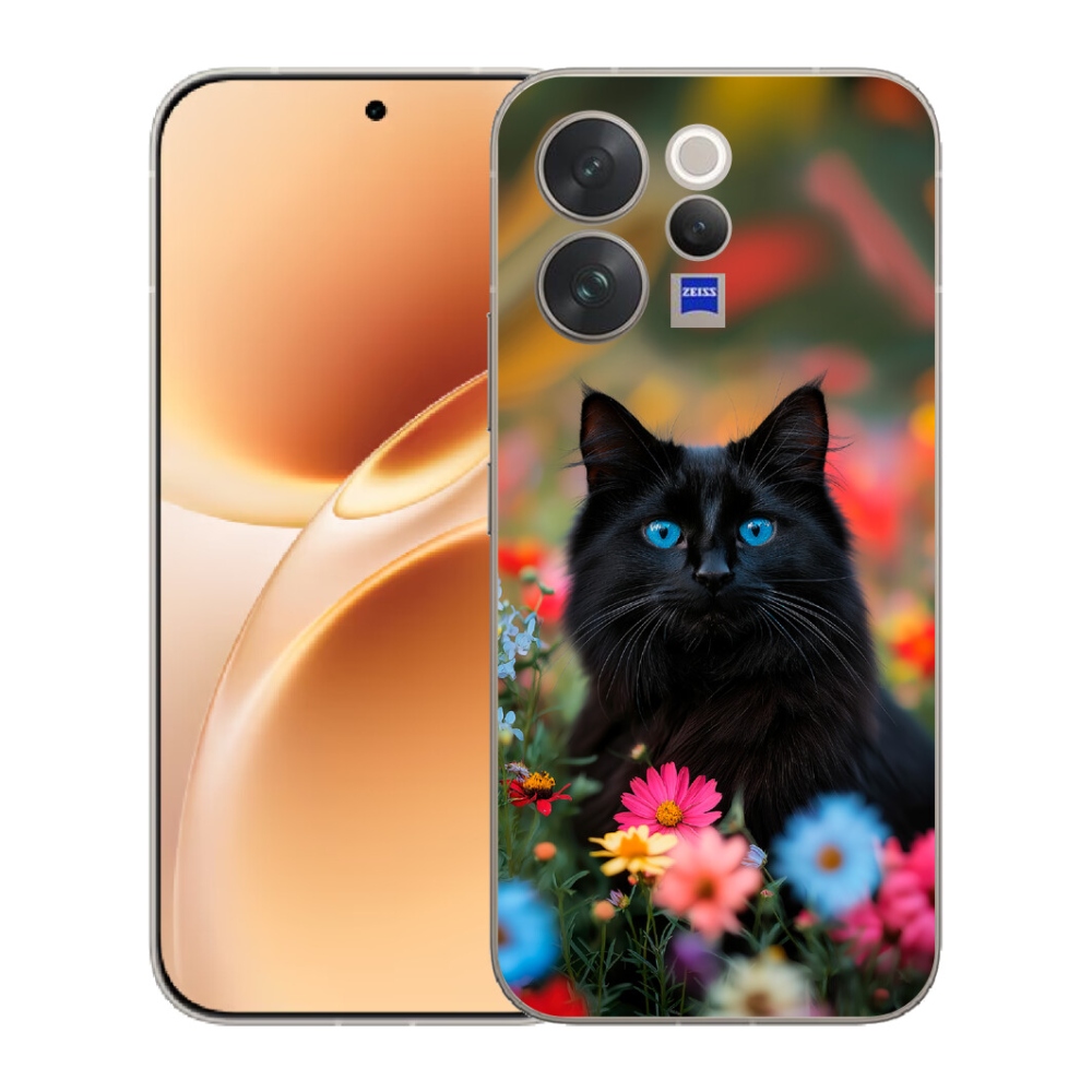 mmCase gél tok a Vivo V70-hez – fekete cica 4