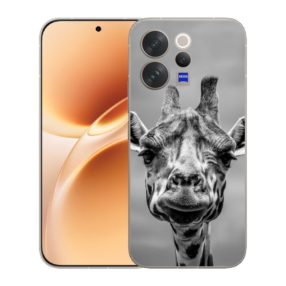 mmCase géltok a Vivo V70-hez – fekete-fehér zsiráf