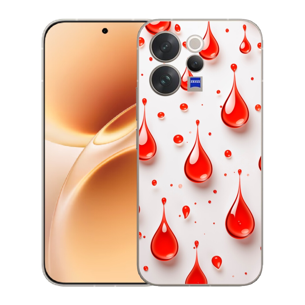 mmCase gél tok a Vivo V70-hez – piros cseppek