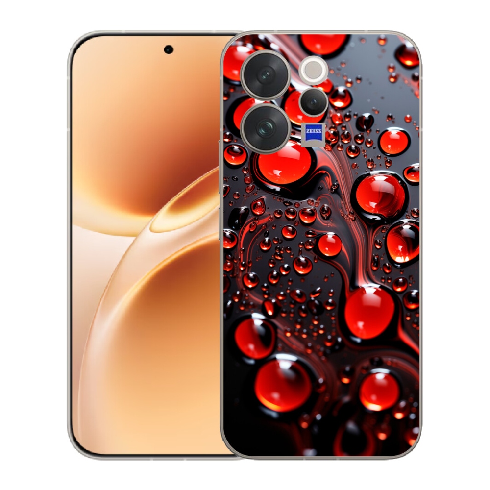 mmCase géltok a Vivo V70-hez – piros cseppek 2