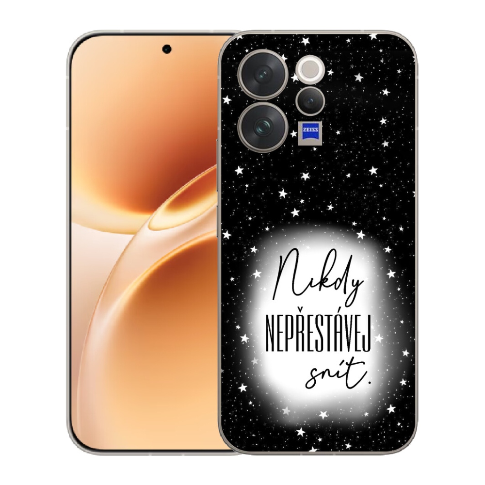mmCase géltok a Vivo V70-hez – idézet 1, fekete-fehér háttérrel