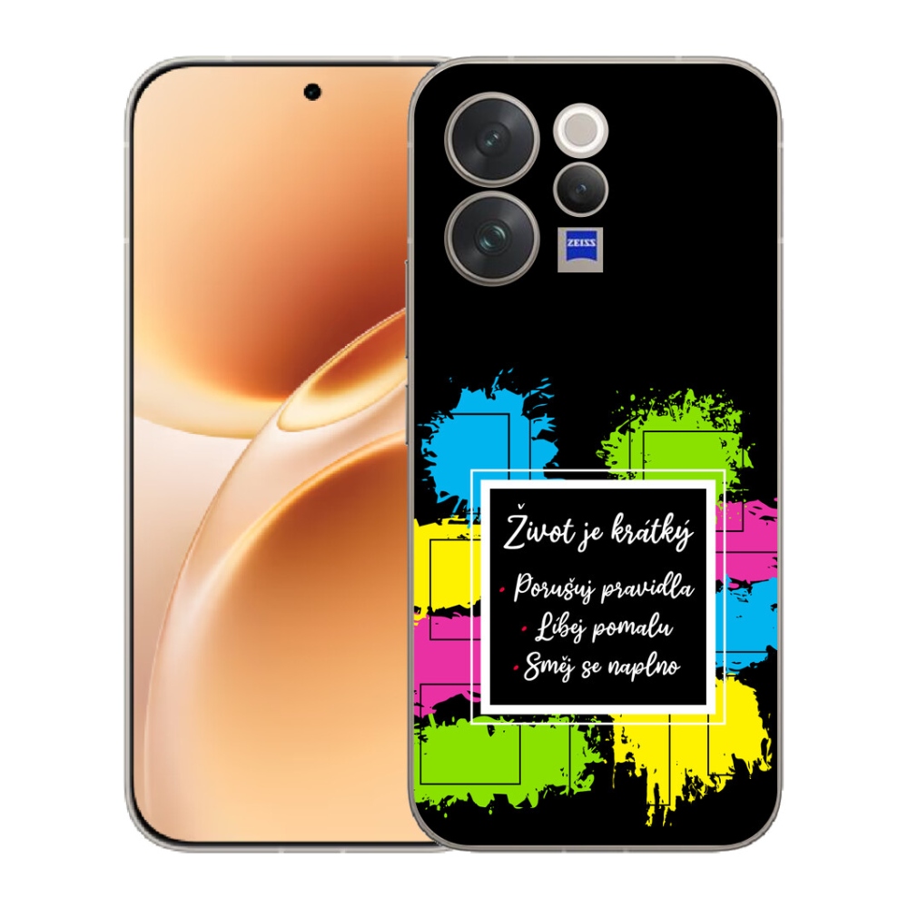 mmCase géltok a Vivo V70-hez – idézet 5, fekete háttérrel