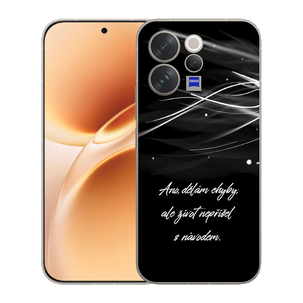 mmCase géltok a Vivo V70-hez – idézet fekete háttérrel