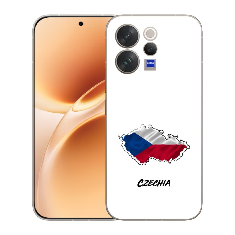 mmCase gélhuzat a Vivo V70-hez – Czechia, fehér háttér
