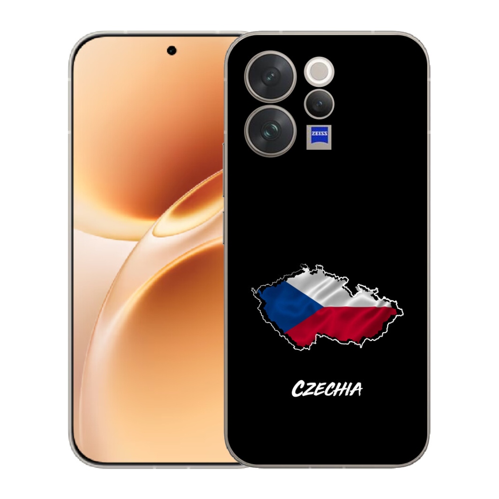 mmCase gélhuzat a Vivo V70-hez – Czechia, fekete háttér
