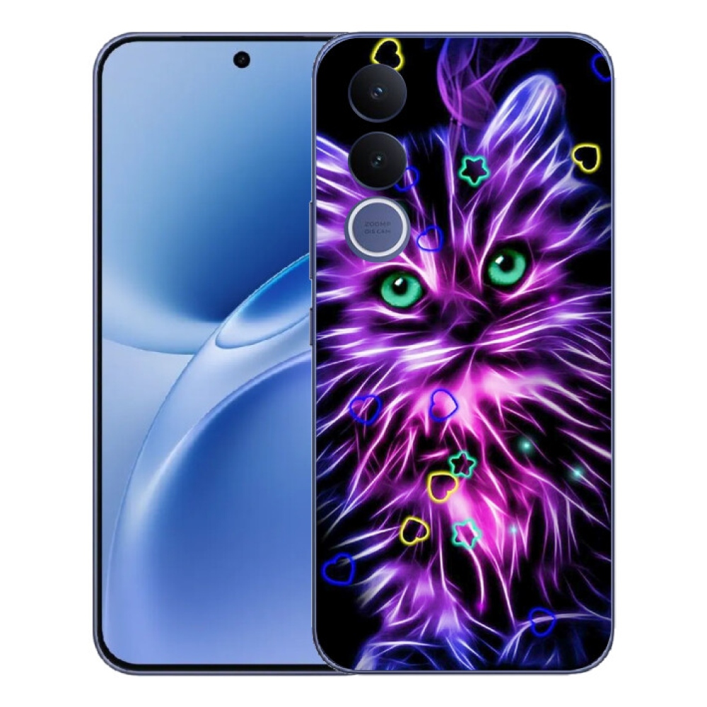 mmCase gél tok a Vivo V70 FE-hez – absztrakt macska