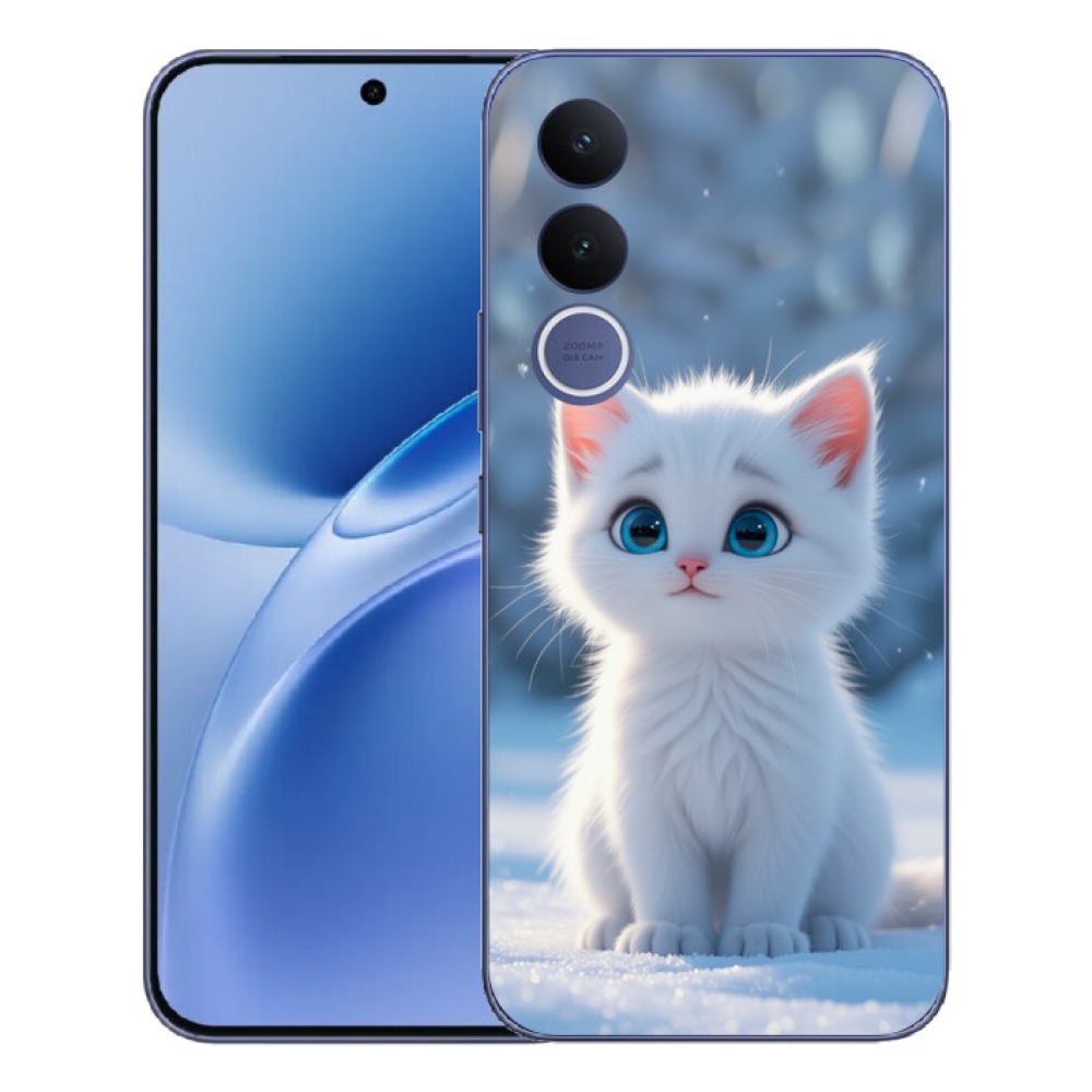 mmCase gél tok a Vivo V70 FE-hez – fehér cica 3