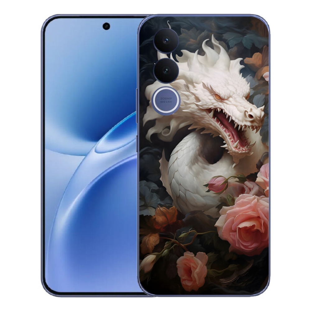mmCase géltok a Vivo V70 FE-hez – fehér sárkány