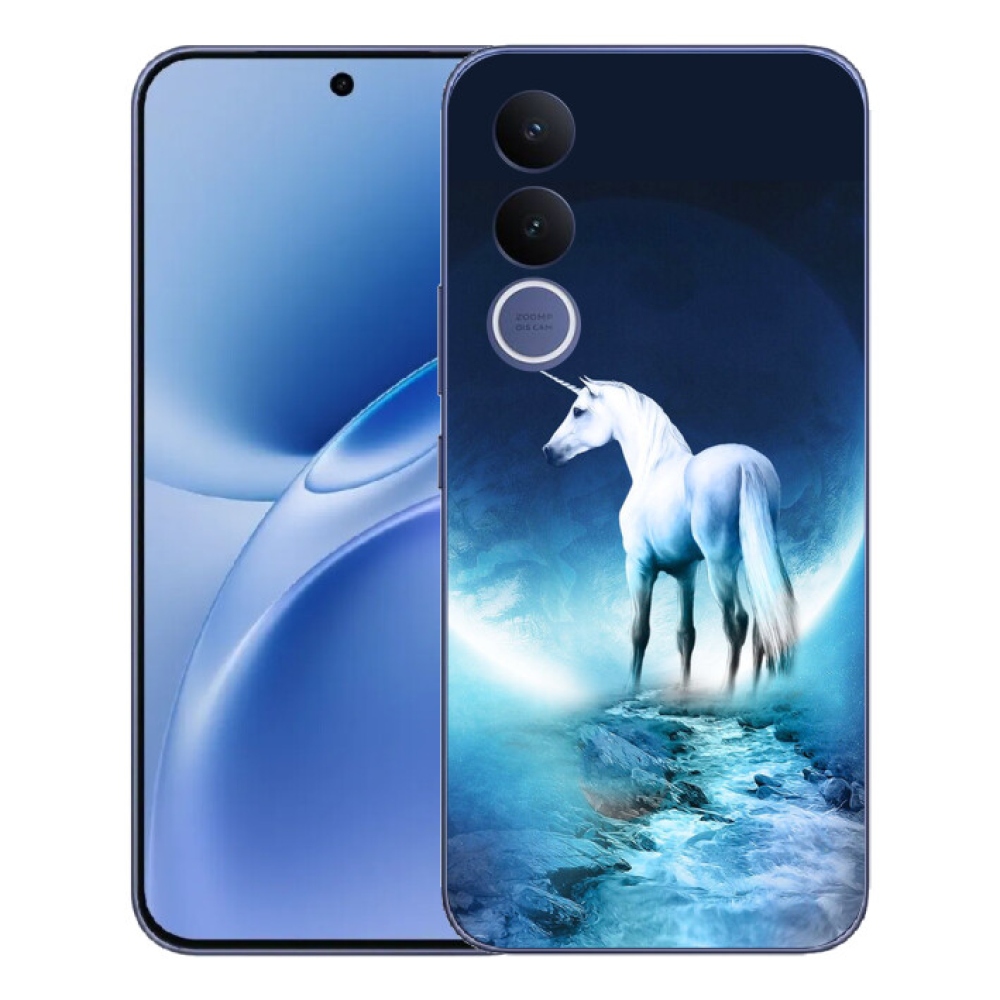 mmCase gélhuzat a Vivo V70 FE-hez – fehér egyszarvú
