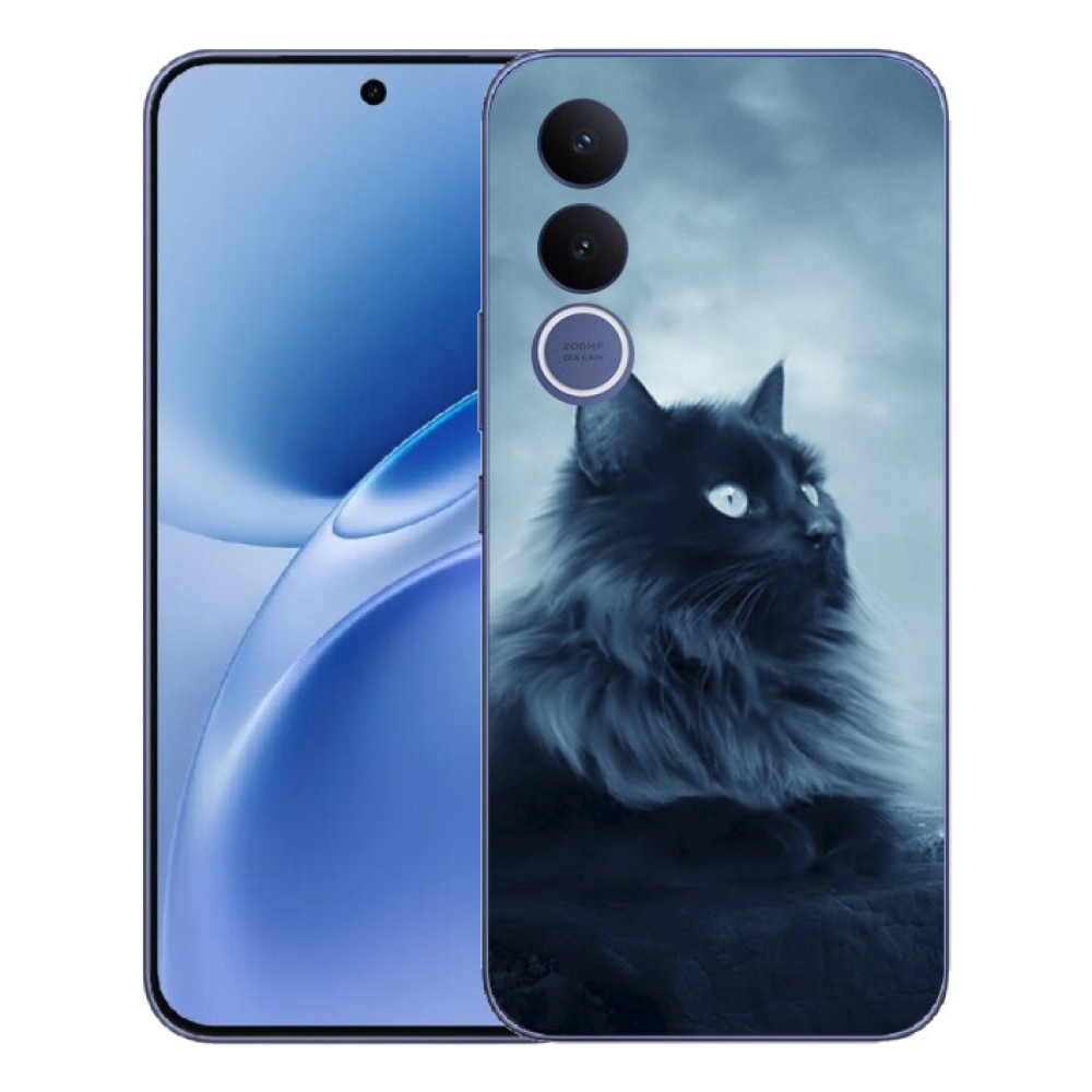 mmCase géltok a Vivo V70 FE-hez – fekete macska 1