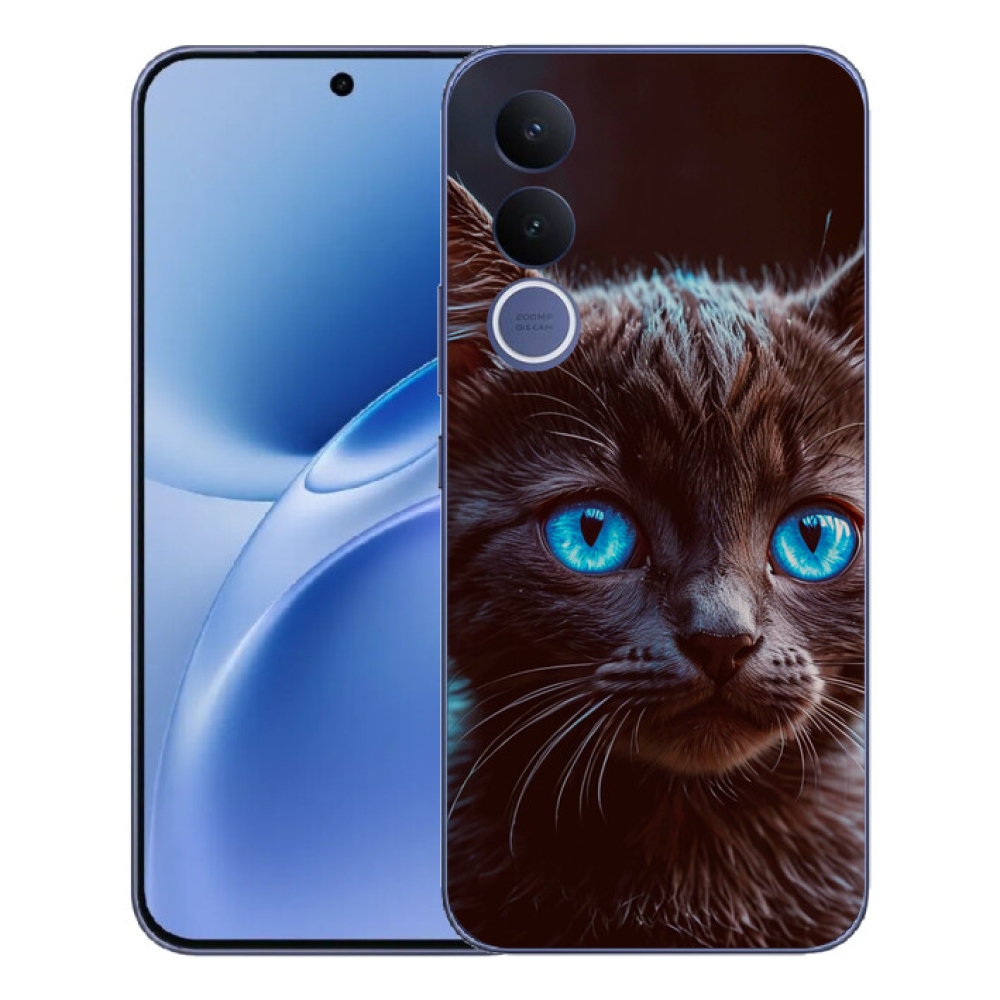 mmCase gél tok a Vivo V70 FE-hez – fekete cica 2