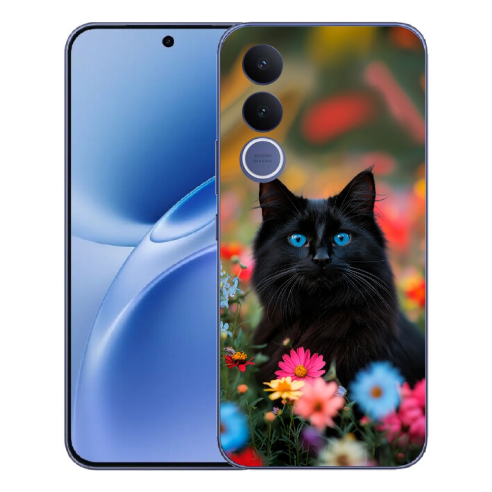 mmCase gél tok a Vivo V70 FE-hez – fekete cica 4