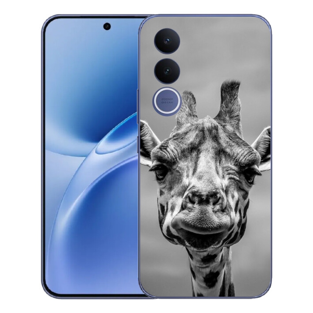 mmCase géltok a Vivo V70 FE-hez – fekete-fehér zsiráf