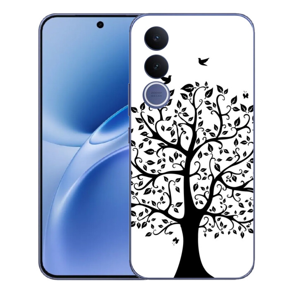 mmCase gél tok a Vivo V70 FE-hez – fekete-fehér fa