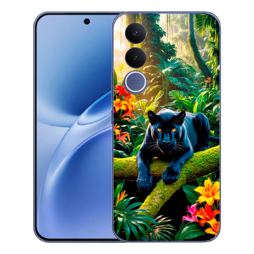 mmCase géltok a Vivo V70 FE-hez – fekete párduc a dzsungelben