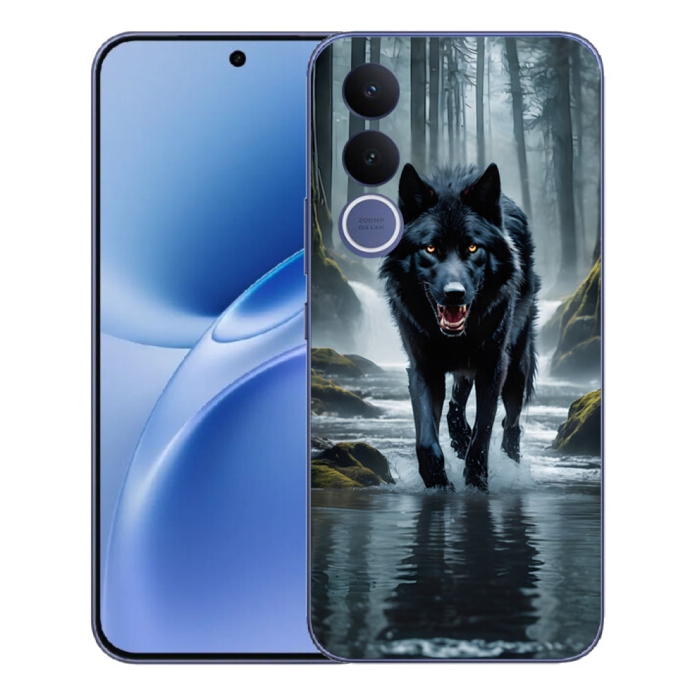 mmCase gél tok a Vivo V70 FE-hez – fekete farkas