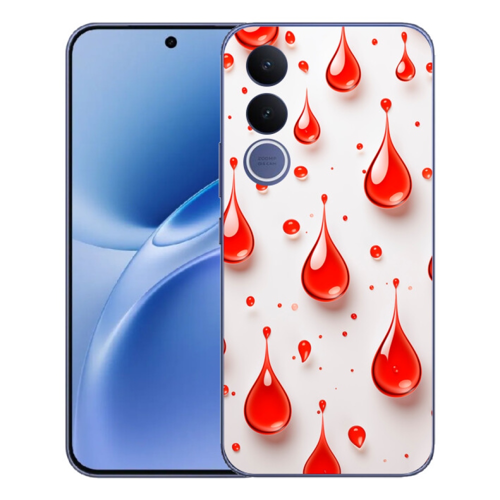 mmCase géltok a Vivo V70 FE-hez – piros cseppek
