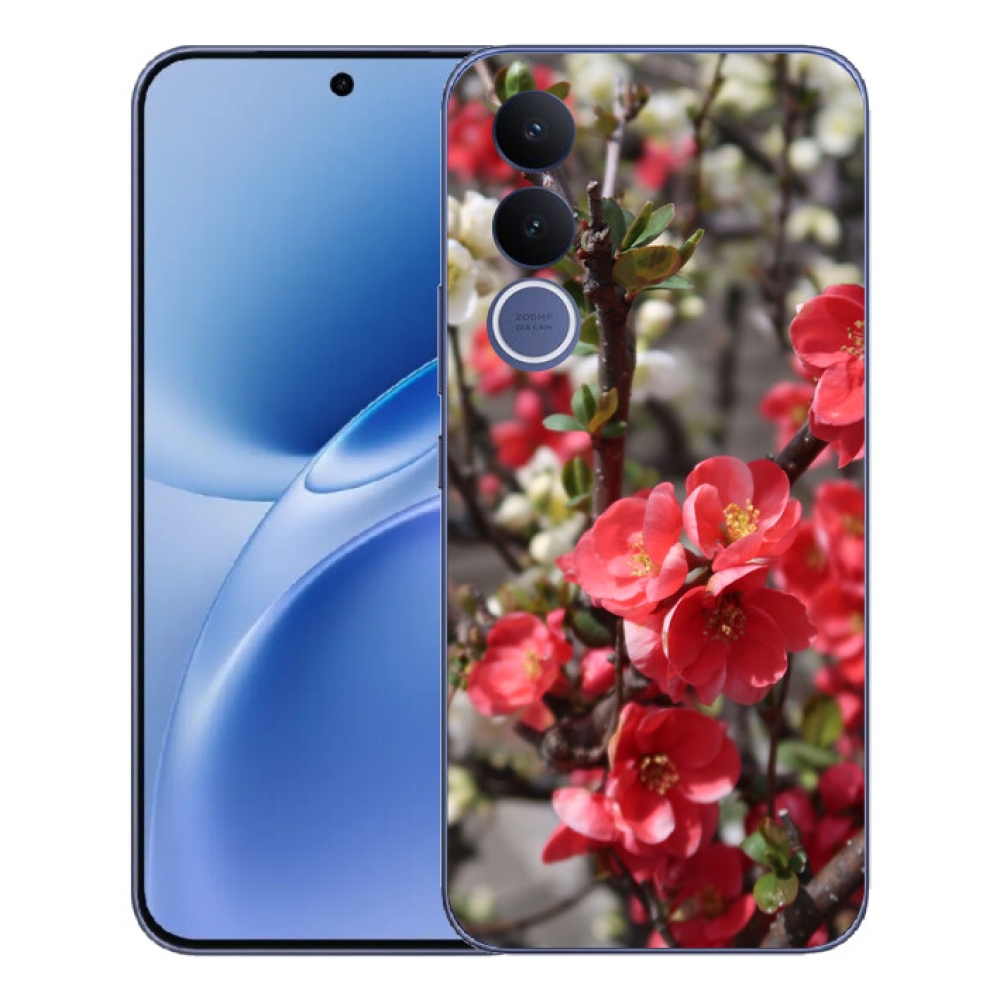 mmCase géltok a Vivo V70 FE-hez – piros virágok