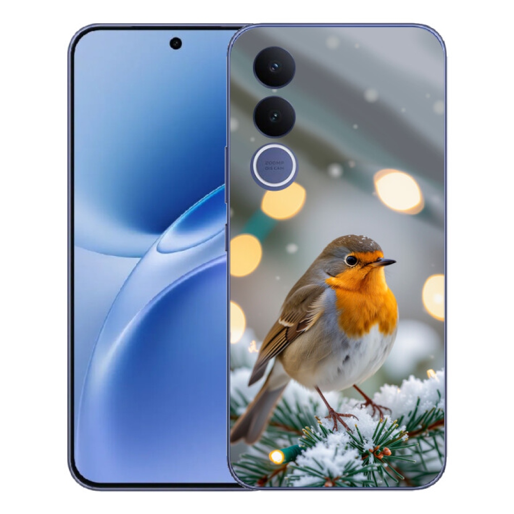 mmCase gélhuzat a Vivo V70 FE-hez – téli vörös