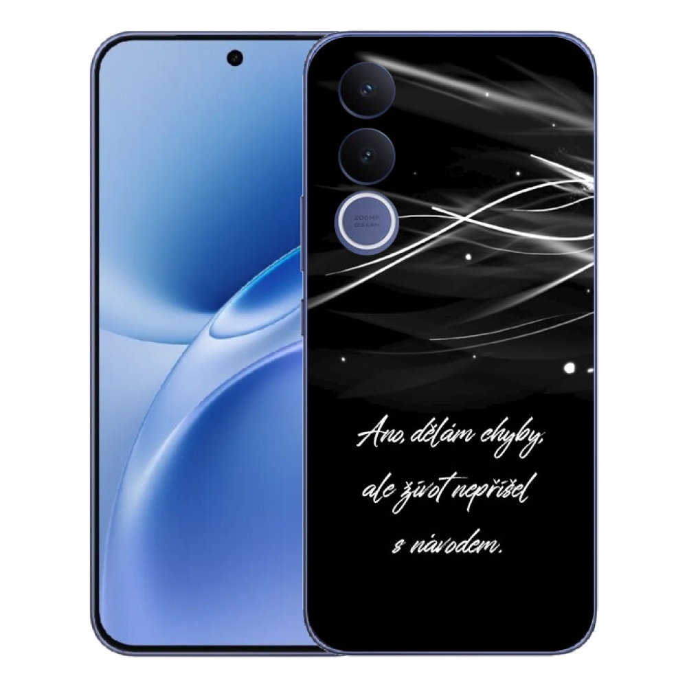 mmCase géltok a Vivo V70 FE-hez – idézet fekete háttérrel