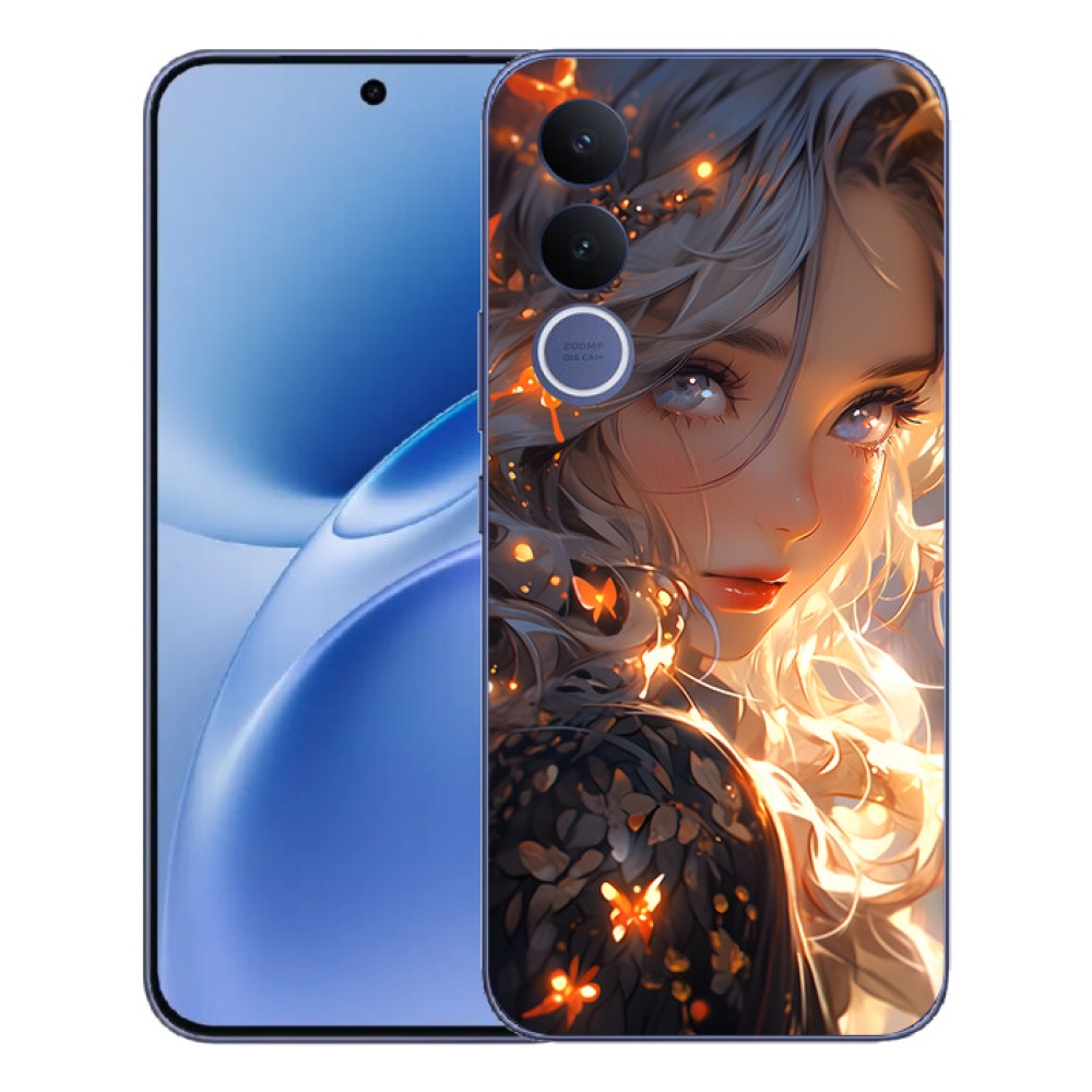 mmCase gél tok a Vivo V70 FE-hez – lány és pillangók
