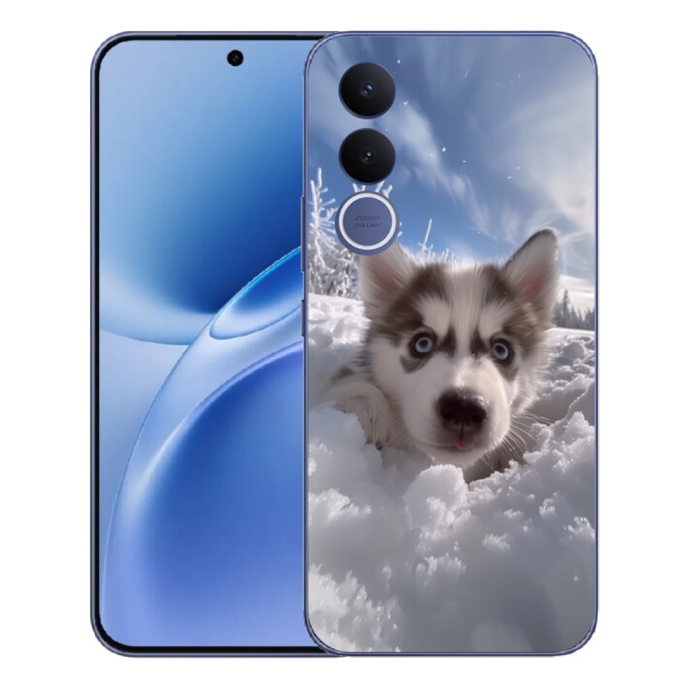 mmCase gél tok a Vivo V70 FE-hez – husky a hóban