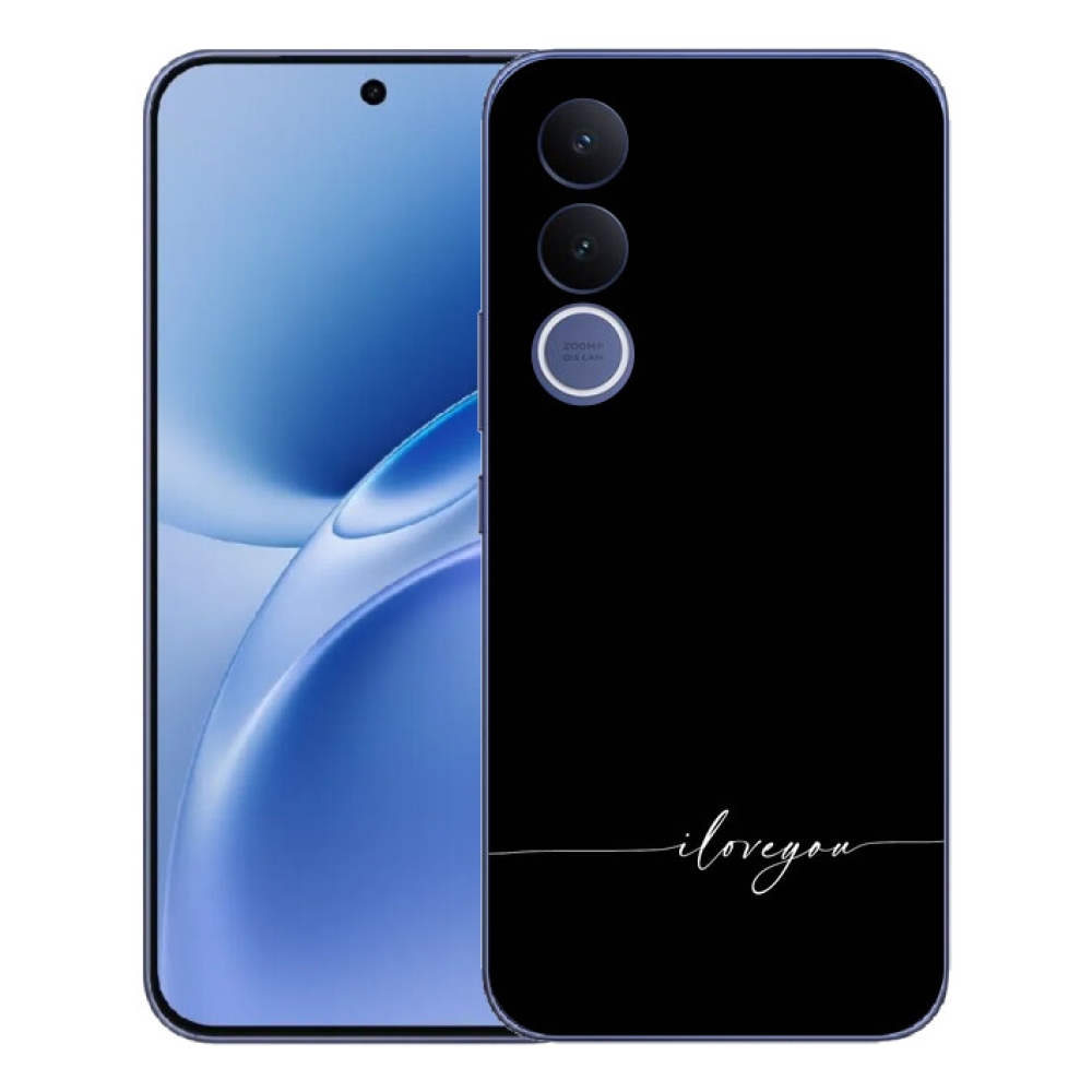 mmCase gél tok a Vivo V70 FE-hez – „I love you” fekete háttérrel