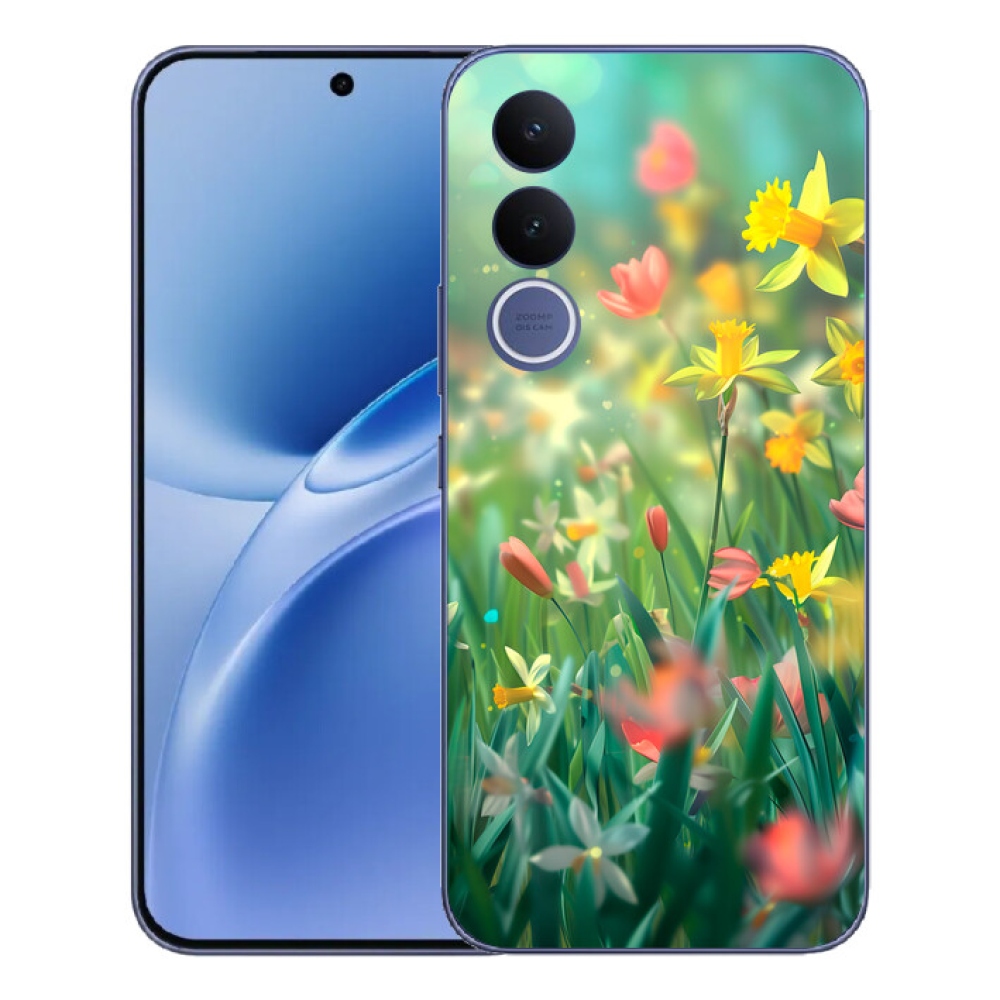 mmCase gél tok a Vivo V70 FE-hez – tavaszi virágok