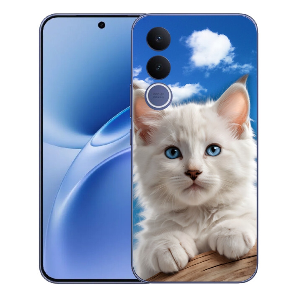 mmCase gél tok a Vivo V70 FE-hez – cica és felhők