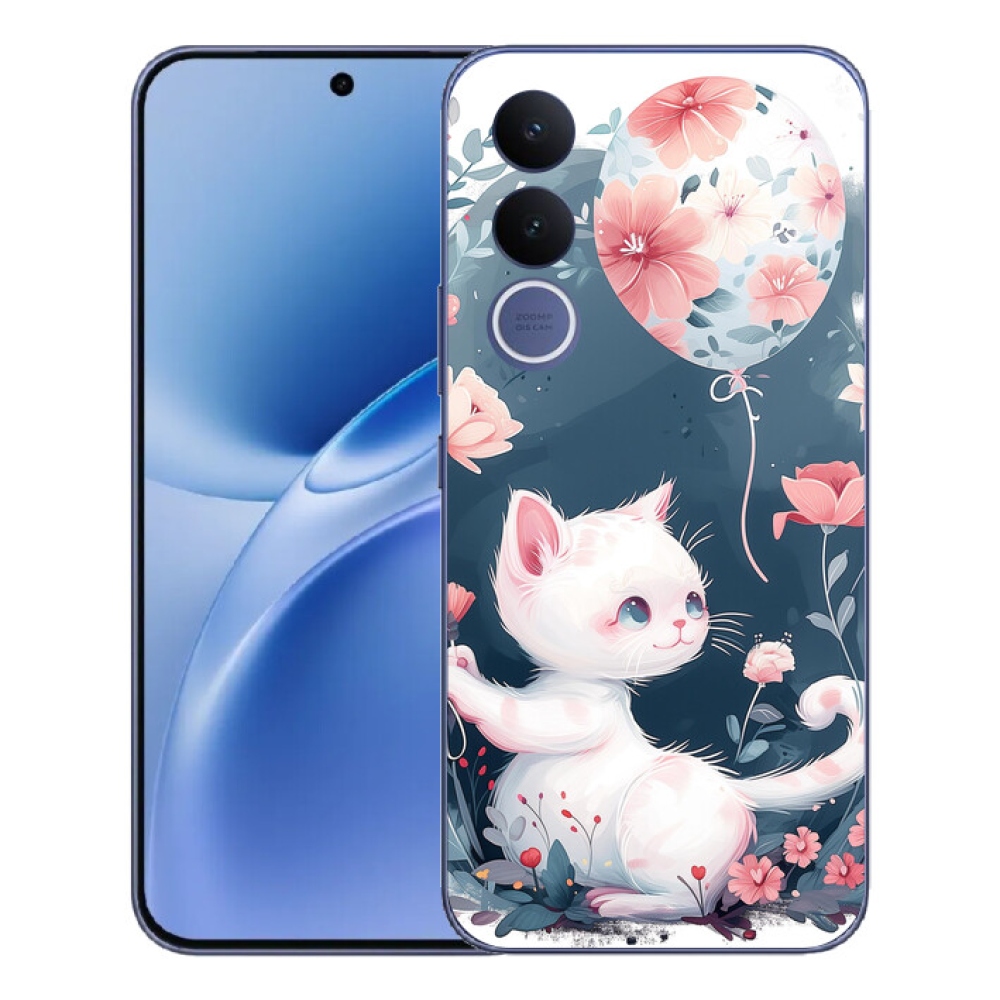 mmCase géltok a Vivo V70 FE-hez – cica léggömbbel