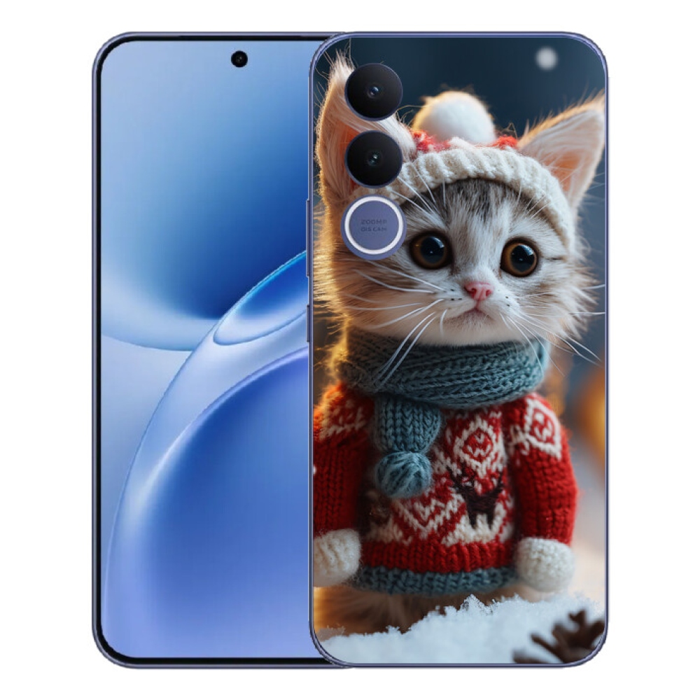 mmCase géltok a Vivo V70 FE-hez – pulóveres cica