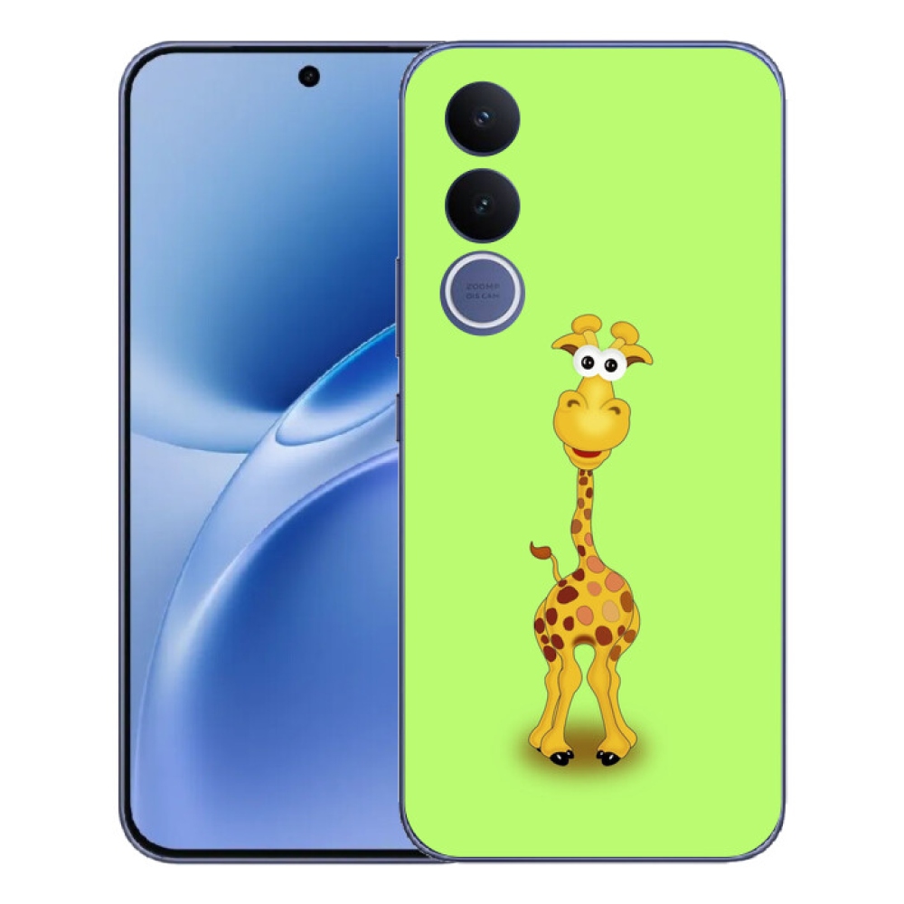 mmCase gél tok a Vivo V70 FE-hez – rajzolt zsiráf