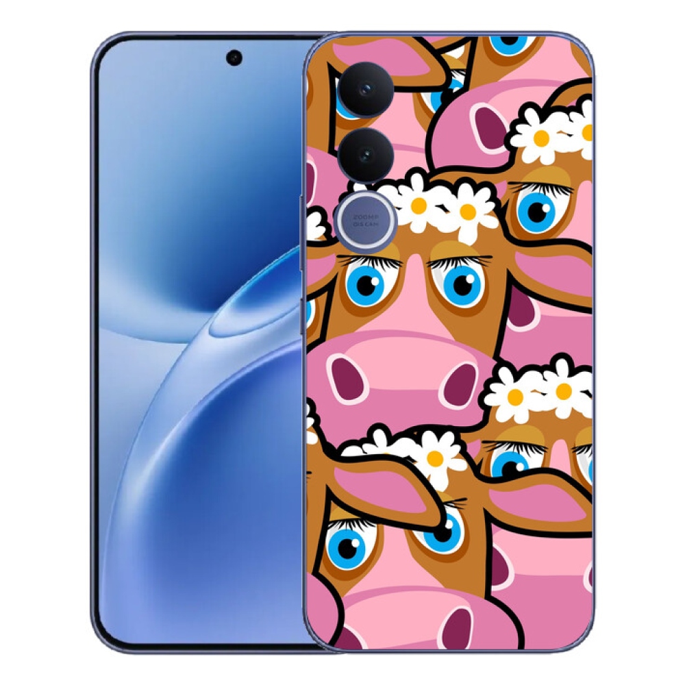 mmCase gél tok a Vivo V70 FE-hez – rajzolt tehenek