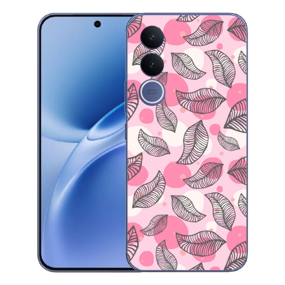 mmCase gél tok a Vivo V70 FE-hez – rajzolt hulló levelek