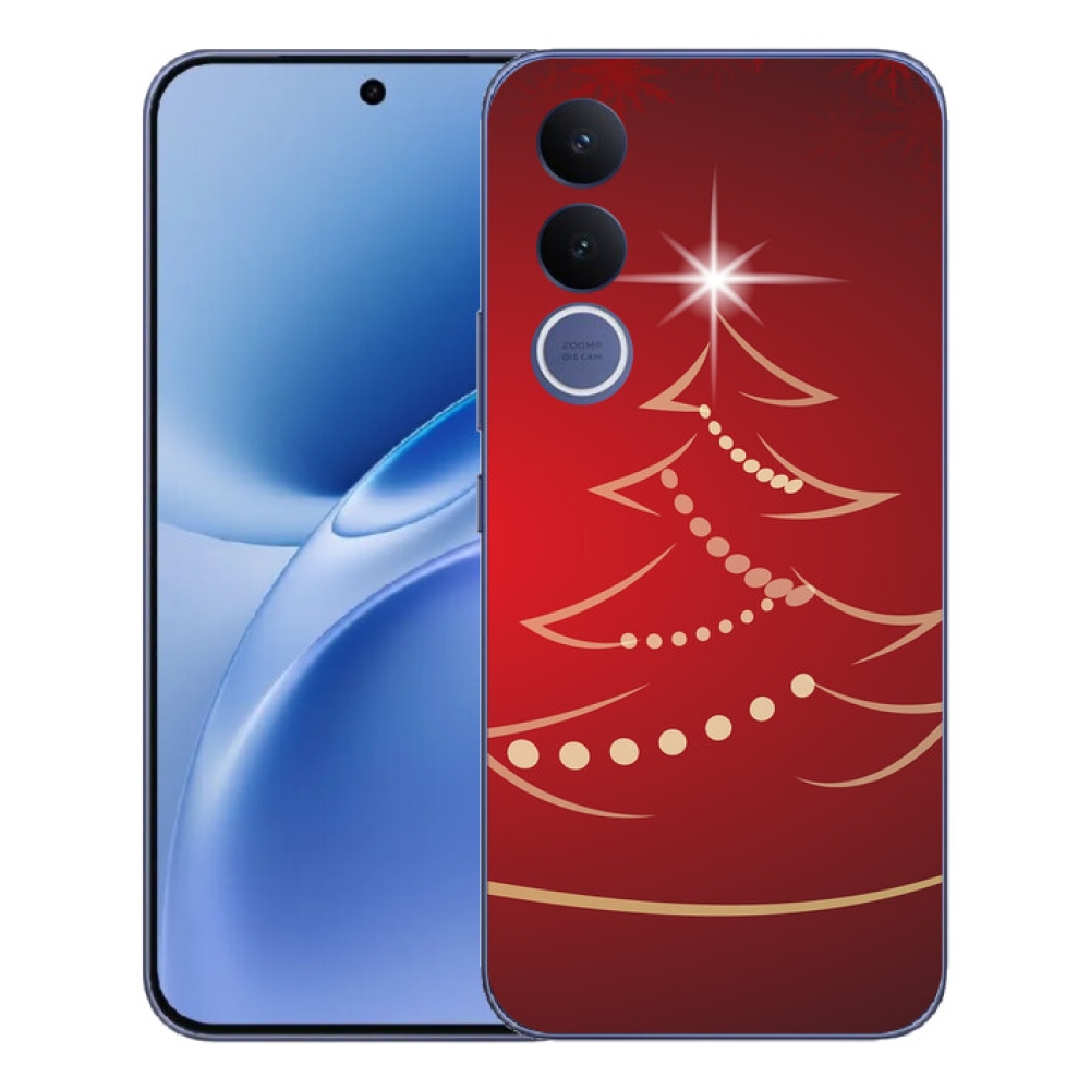 mmCase gél tok a Vivo V70 FE-hez – rajzolt karácsonyfa