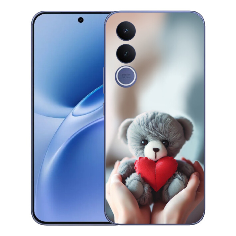 mmCase gél tok a Vivo V70 FE-hez – mackó a szerelmeseknek