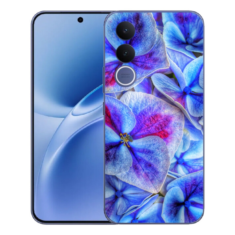 mmCase géltok a Vivo V70 FE-hez – kék virágok 1