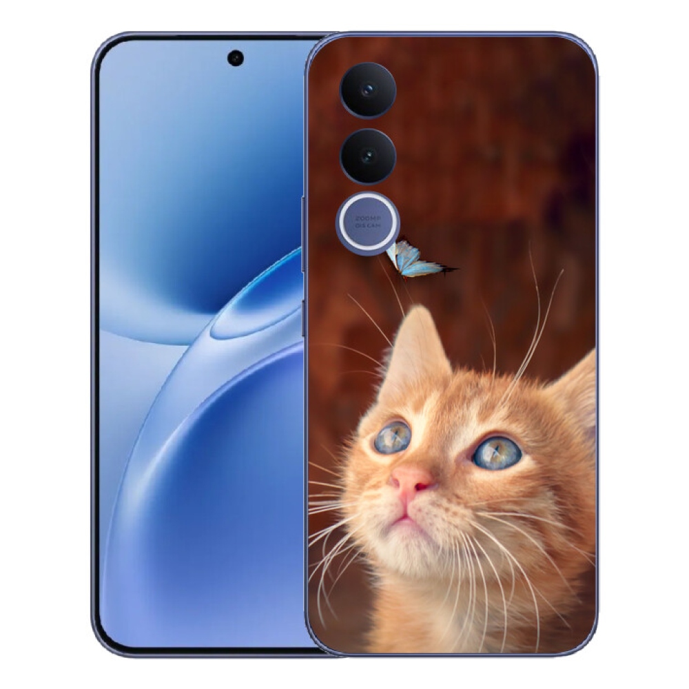 mmCase gél tok a Vivo V70 FE-hez – pillangó és cica