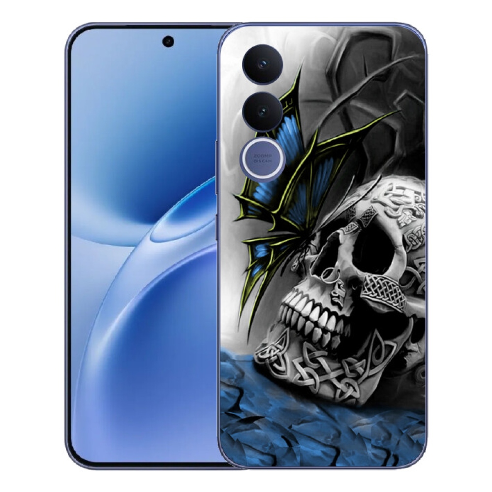 mmCase géltok a Vivo V70 FE-hez – pillangó és koponya