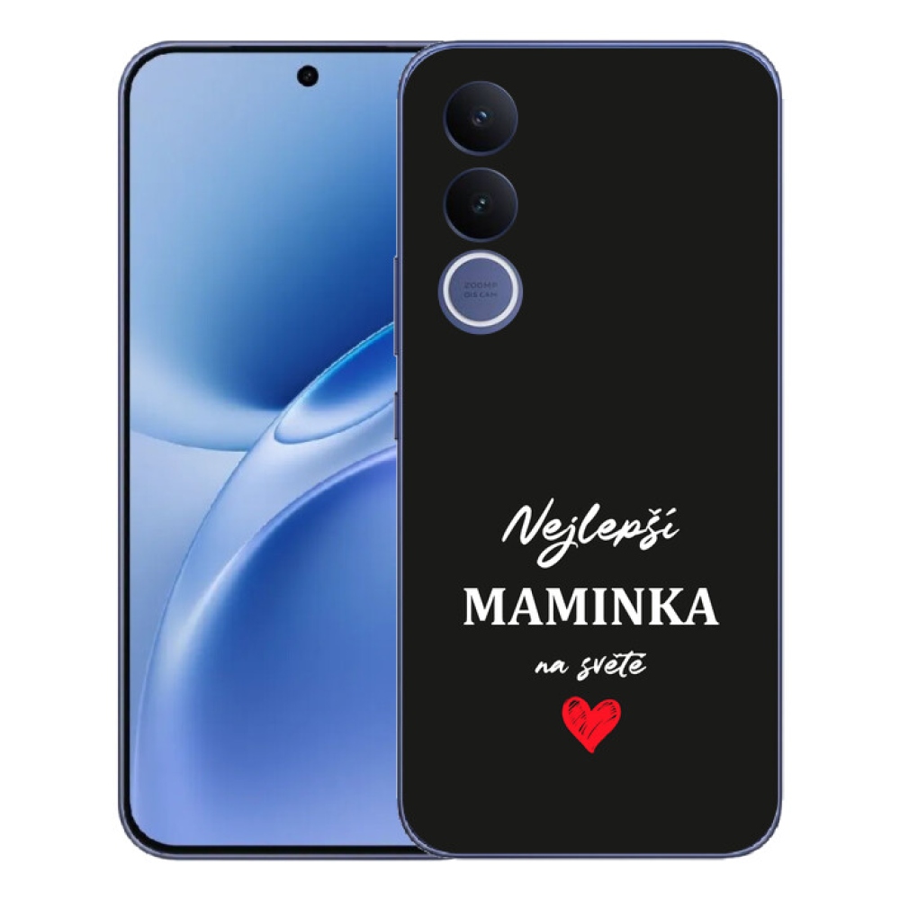 mmCase gél tok a Vivo V70 FE-hez – „A legjobb anyuka 1” fekete háttérrel